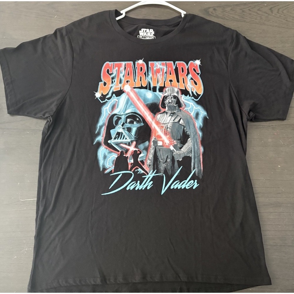 Star Wars Darth Vader Black Men's Crew Neck Cotton T-Shirt XL Short Sleeve
